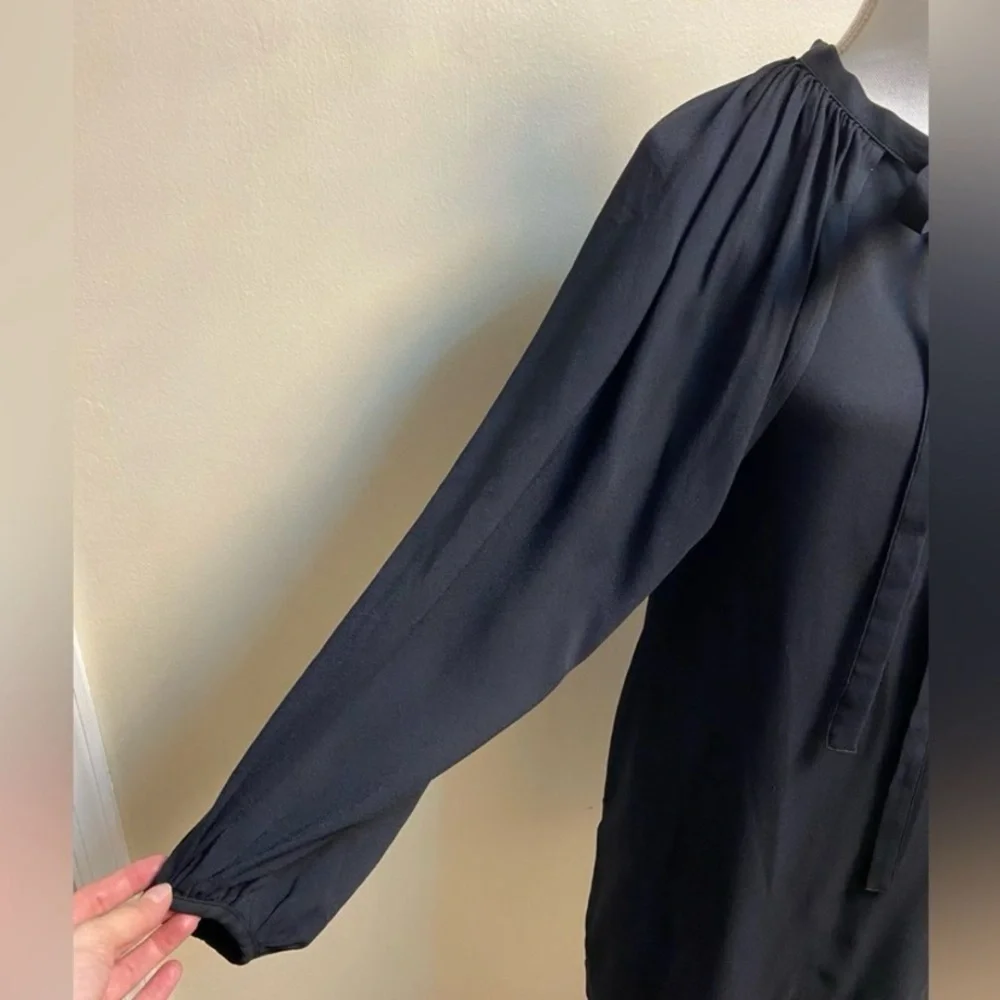 COS Elegant Black Long Sleeve mini Dress Sz 4 NWT - Picture 5 of 12